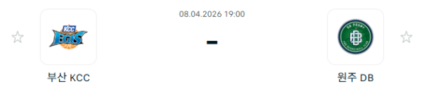 [대한민국 KBL] 4월08일 부산 KCC 이지스 vs 원주 DB 프로미 | 스포츠 분석 무료 중계 토친놈