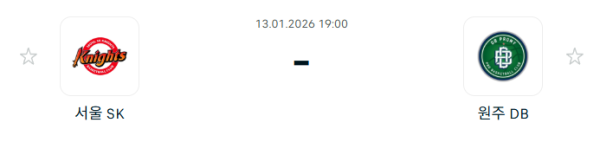 [대한민국 KBL] 1월13일 서울 SK 나이츠 vs 원주 DB 프로미 | 스포츠 분석 무료 중계 토친놈