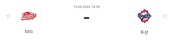 [대한민국 KBO] 2026년04월15일 SSG 랜더스 vs 두산 베어스 | 스포츠 분석 무료 중계 토친놈