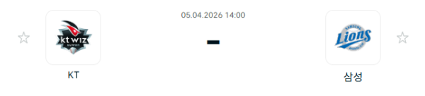 [대한민국 KBO] 2026년04월05일 kt wiz vs 삼성 라이온즈 | 스포츠 분석 무료 중계 토친놈