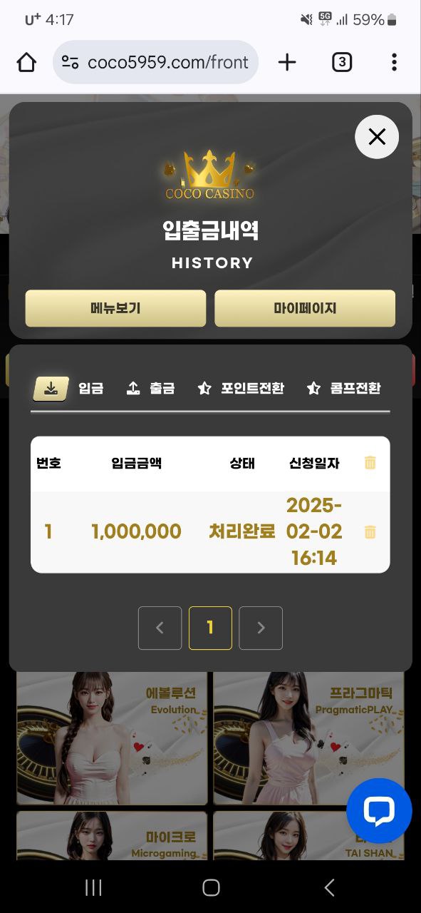 코코카지노 425만원 먹튀