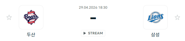 [대한민국 KBO] 2026년04월29일 두산 베어스 vs 삼성 라이온즈 | 스포츠 분석 무료 중계 토친놈