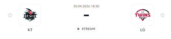 [대한민국 KBO] 2026년04월30일 kt wiz vs LG 트윈스 | 스포츠 분석 무료 중계 토친놈