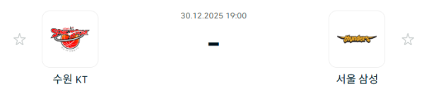 [대한민국 KBL] 12월30일 수원 KT 소닉붐 vs 서울 삼성 썬더스 | 스포츠 분석 무료 중계 토친놈