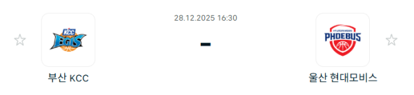 [대한민국 KBL] 12월28일 부산 KCC 이지스 vs 울산 현대모비스 피버스 | 스포츠 분석 무료 중계 토친놈